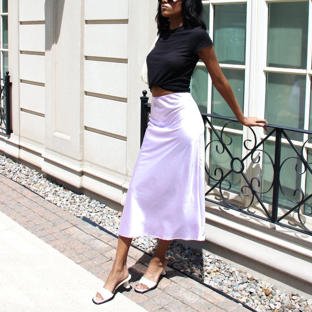 Satin skirt